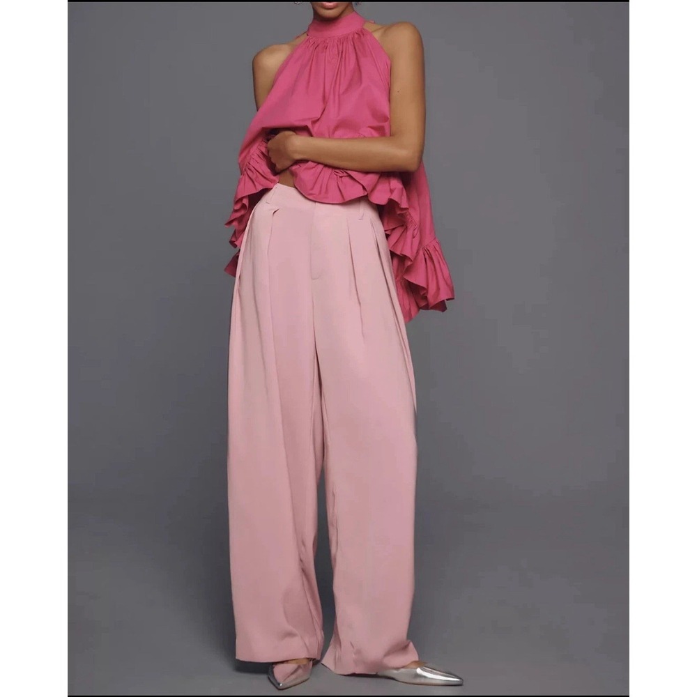 Maeve Tapered Puddle Trousers Sz 8 Purple READ Career Party